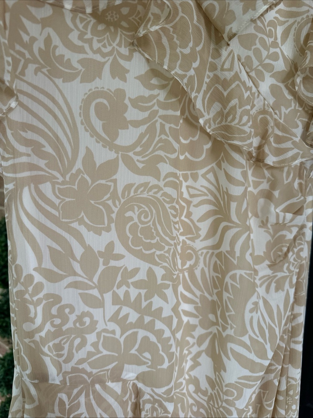 Ralph Lauren Cream Floral Ruffle V-Neck Maxi Dress NWT - Picture 8 of 11
